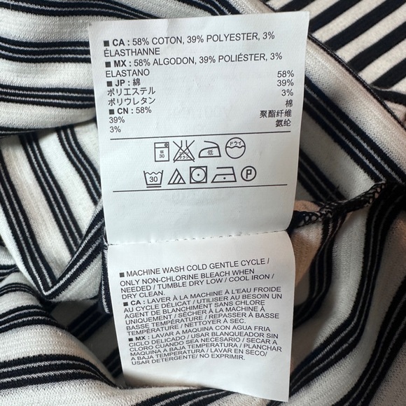 NWT Women’s Old Navy Black and White Striped Long Sleeve Dress size L - Picture 12 of 12